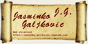 Jasminko Galjković vizit kartica